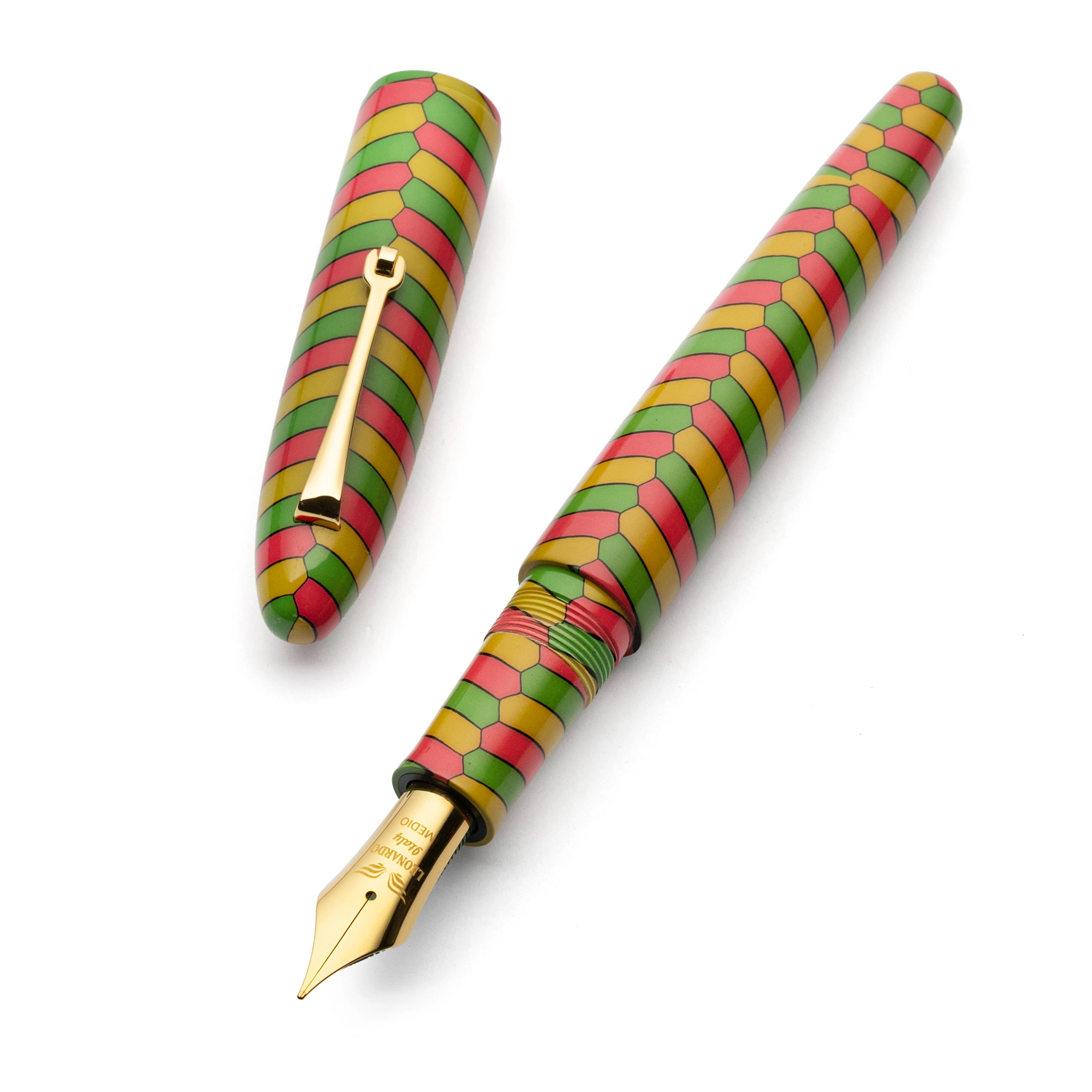 SOLD OUT Cigar ebonite circus gold trim - #8 steel nib - L.E. 1/1