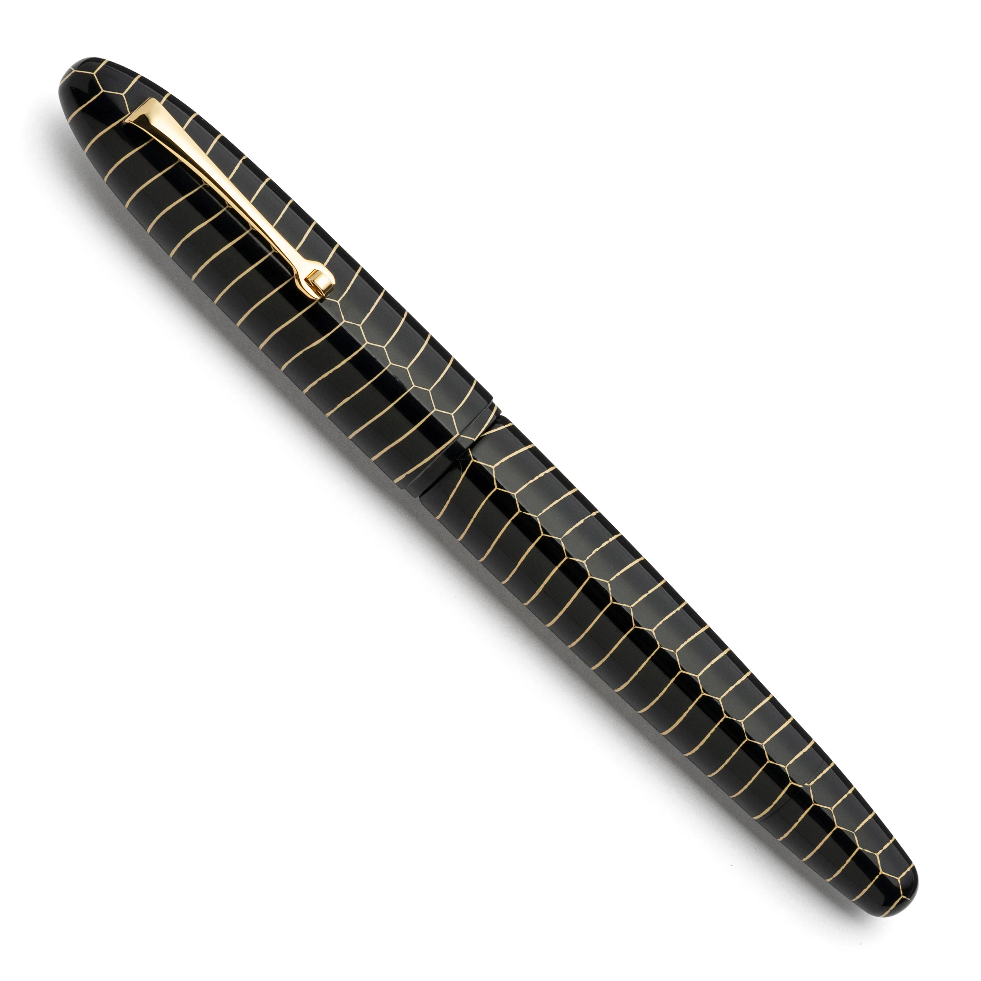 Cigar ebonite skeleton black gold trim - #8 steel nib - L.E. 1/1 - Image 2