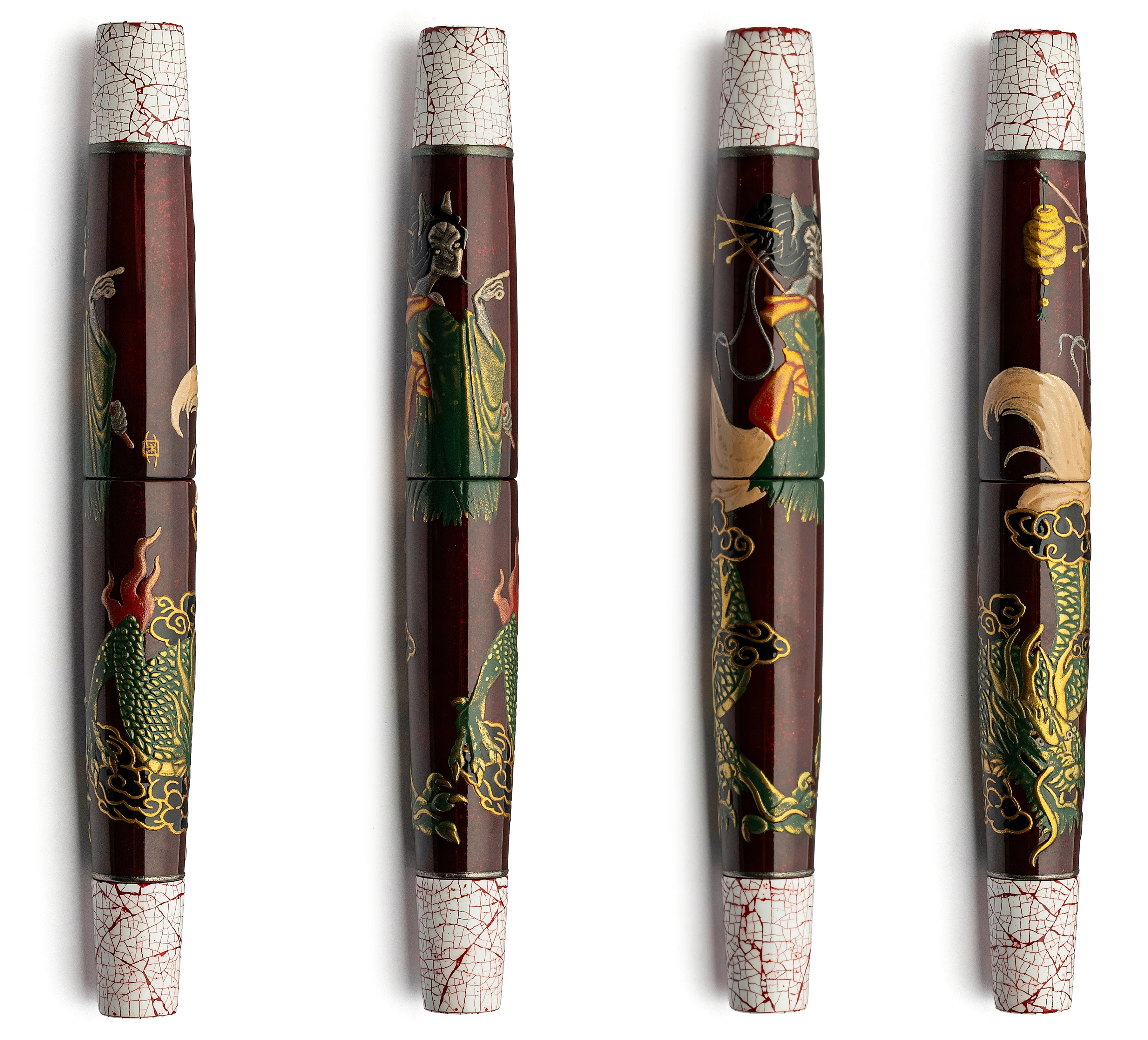 Essenza inari okami and dragon taka maki-e - #8 Gold nib "la Fenice"