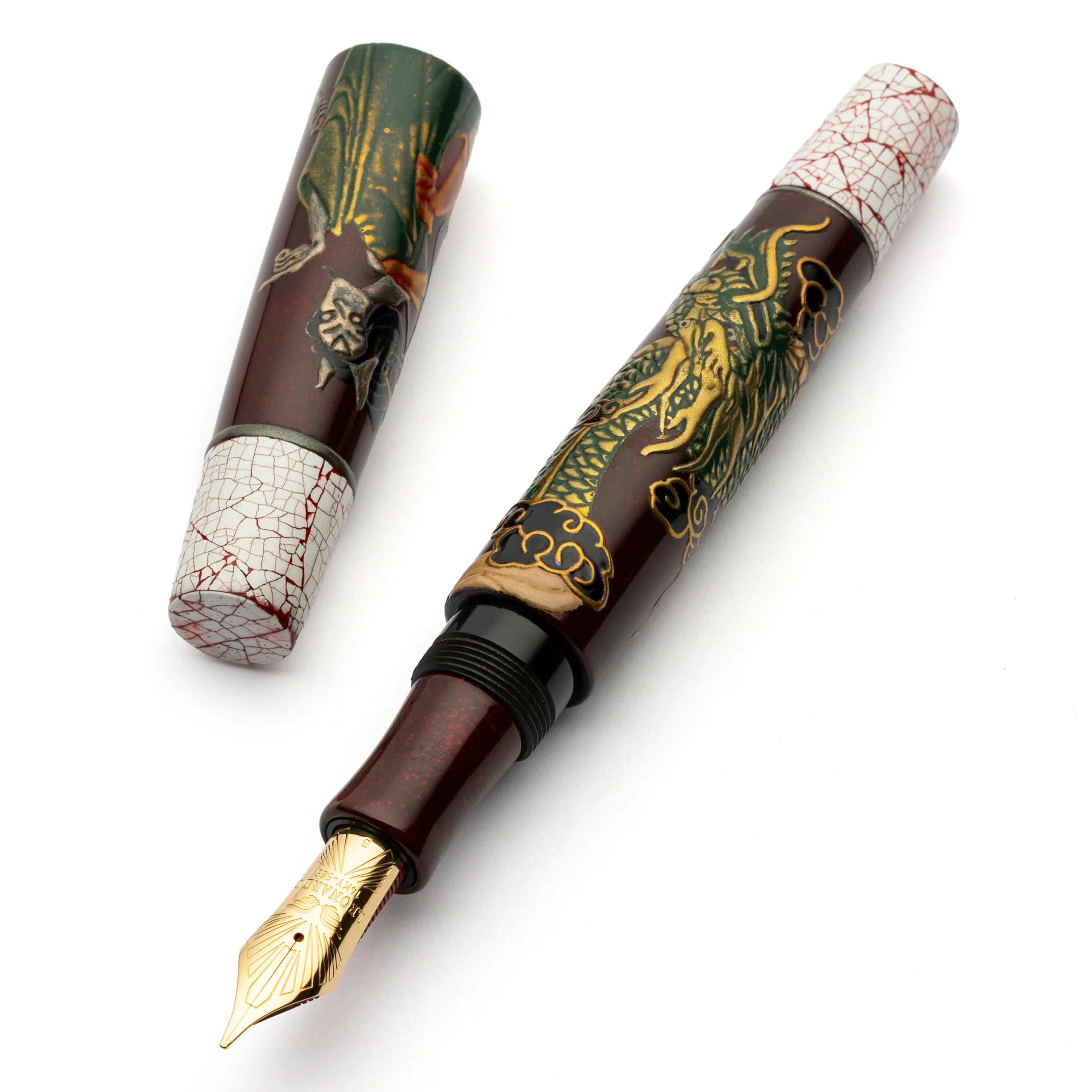Essenza inari okami and dragon taka maki-e - #8 Gold nib "la Fenice" - Image 2