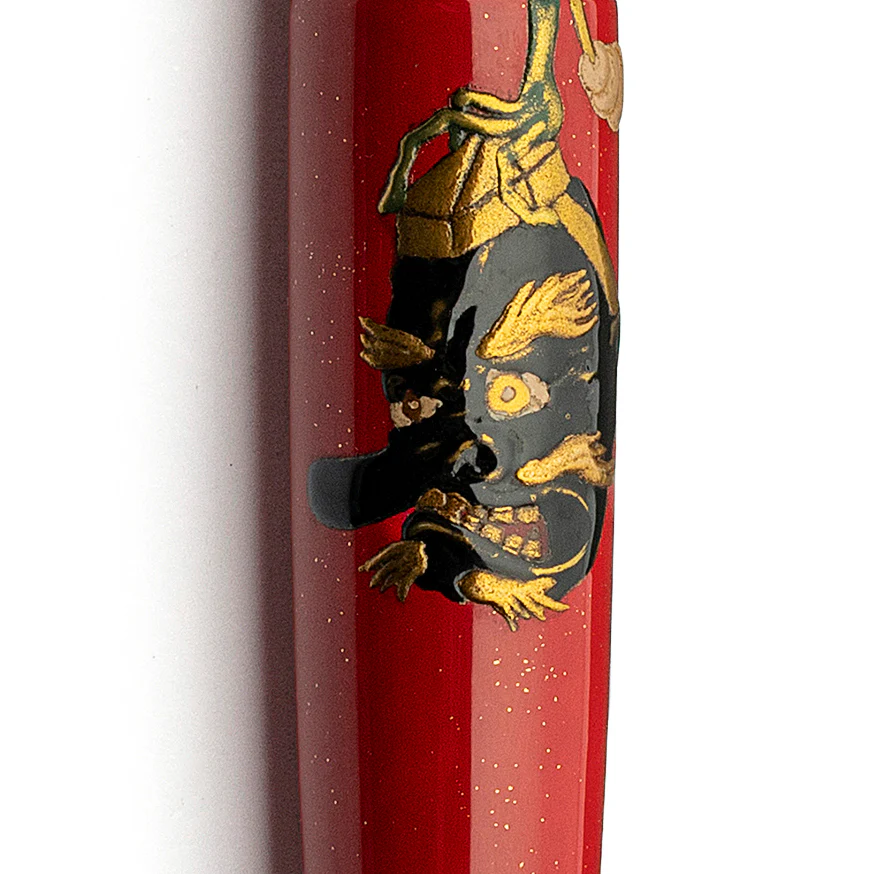 Essenza oni and frog taka maki-e red - #8 Gold nib "la Fenice" - Image 4