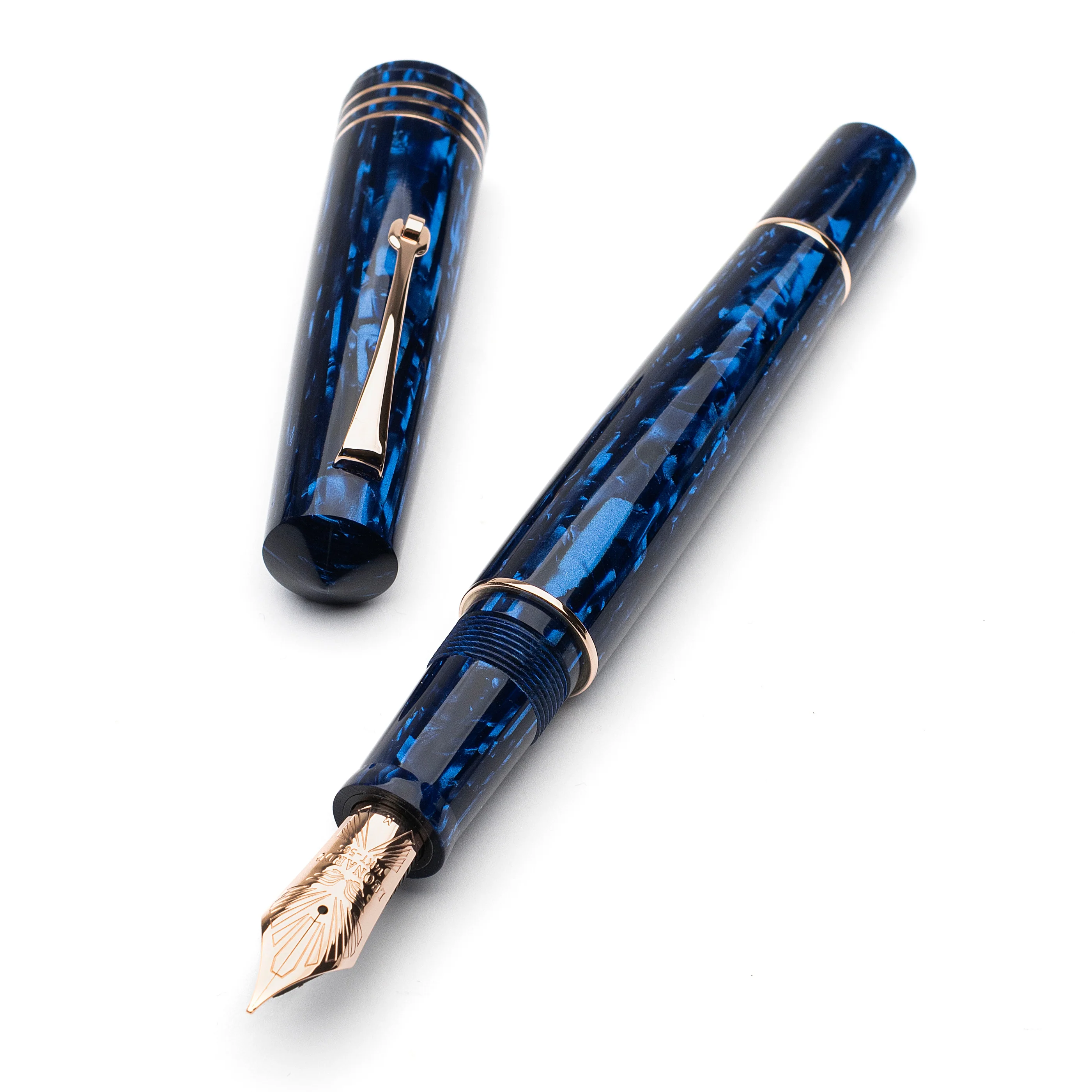 MZG LeonArco "Blue grotto" authentic celluloid - #8 gold nib
