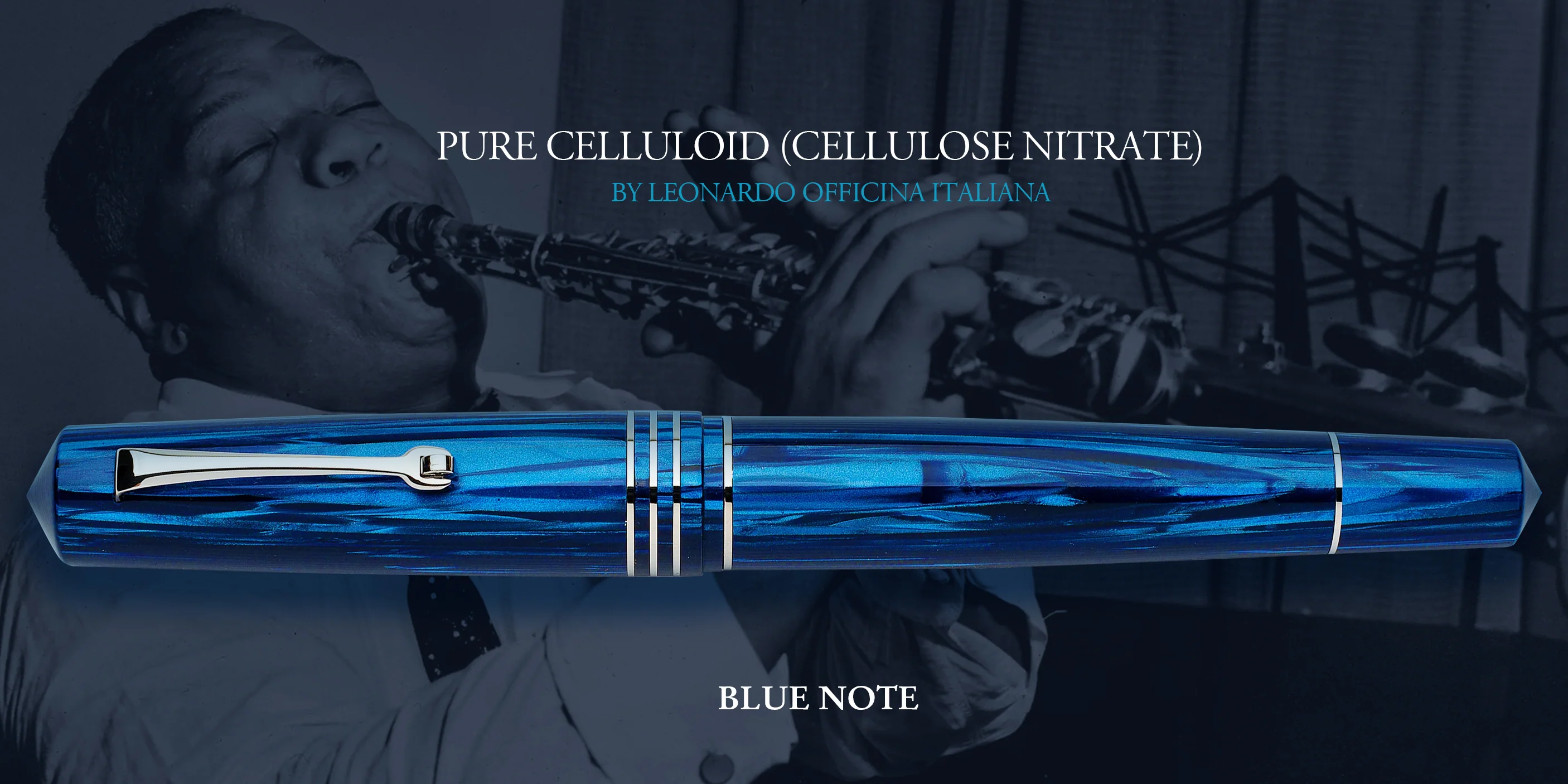 MZG blue note celluloid made in house - #8 nib - Image 3