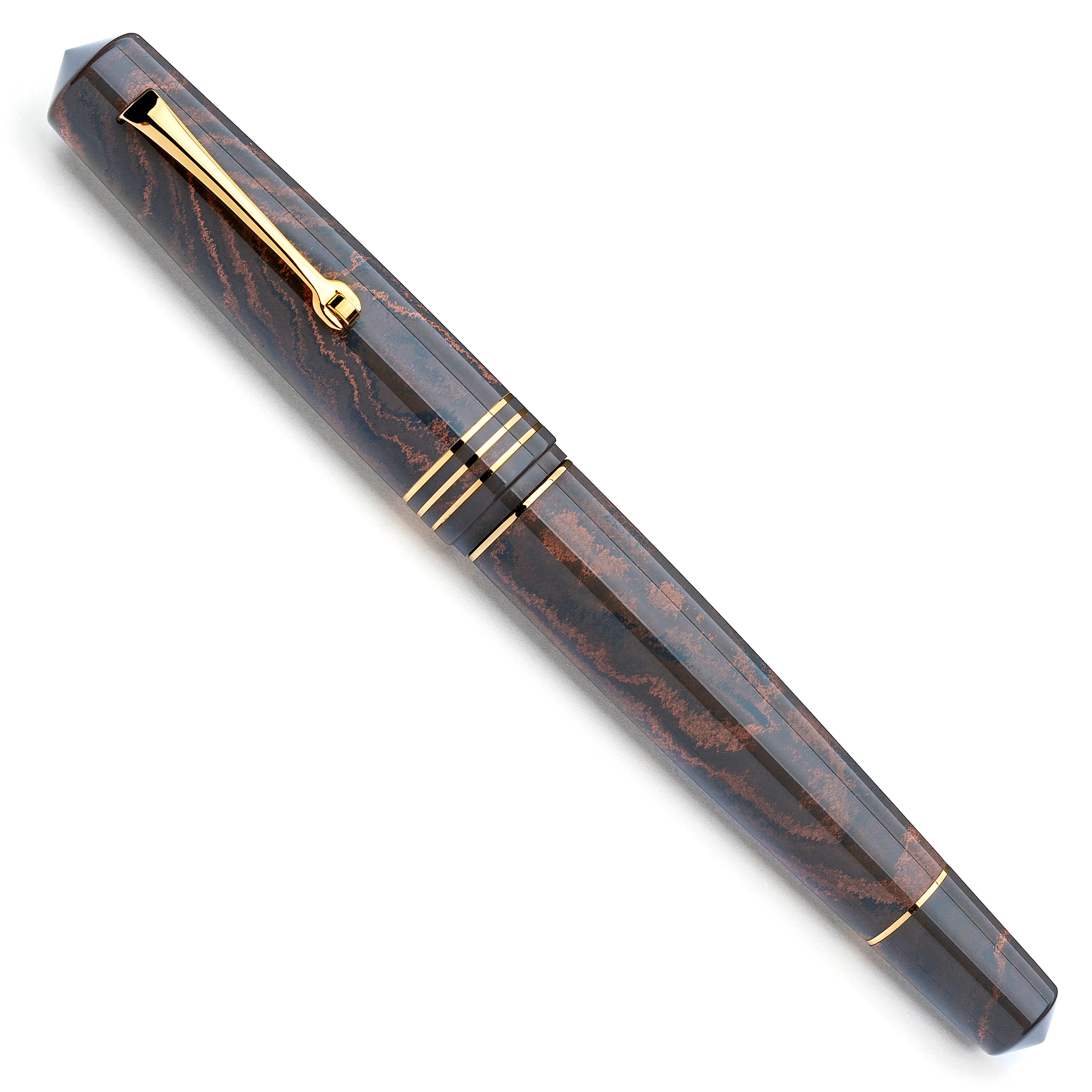 MZG Ebonite patina fumè - #8 la Fenice gold nib - Image 2