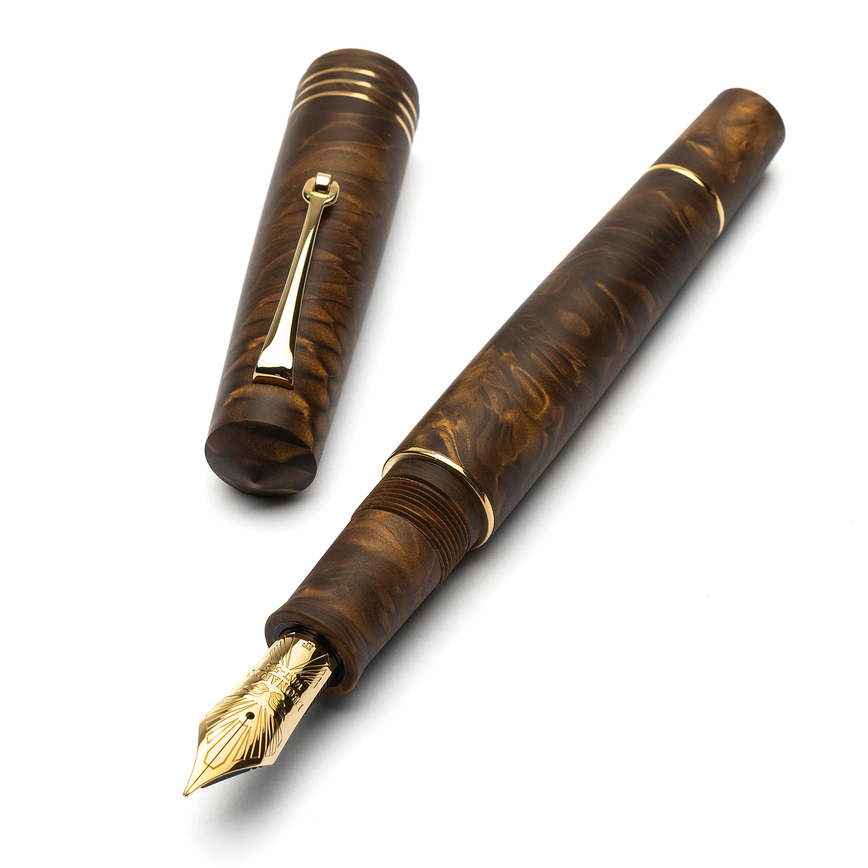 MZG Juma dragon skin Brown - #8 gold nib