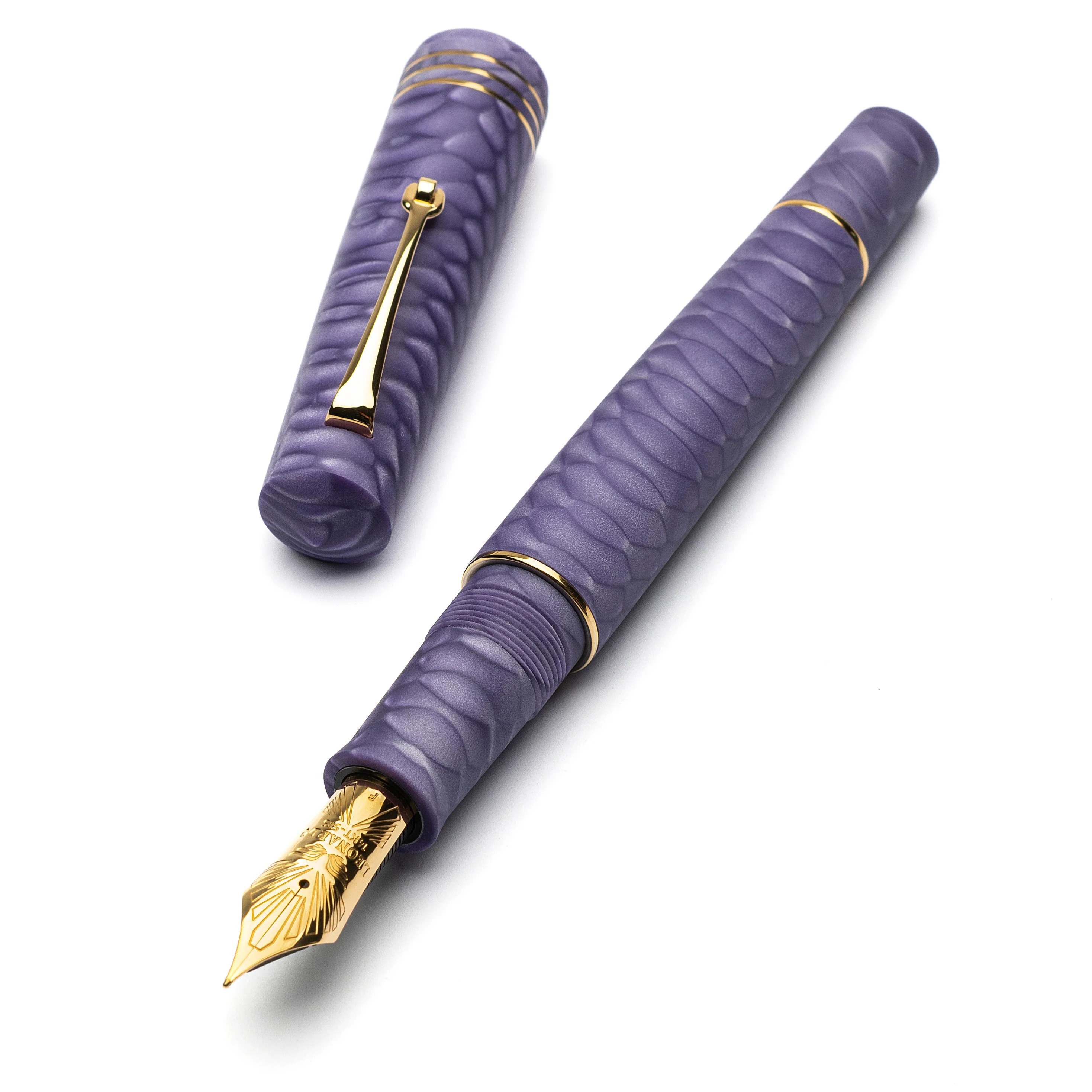 MZG Juma dragon skin Purple - #8 gold nib ROSE gold