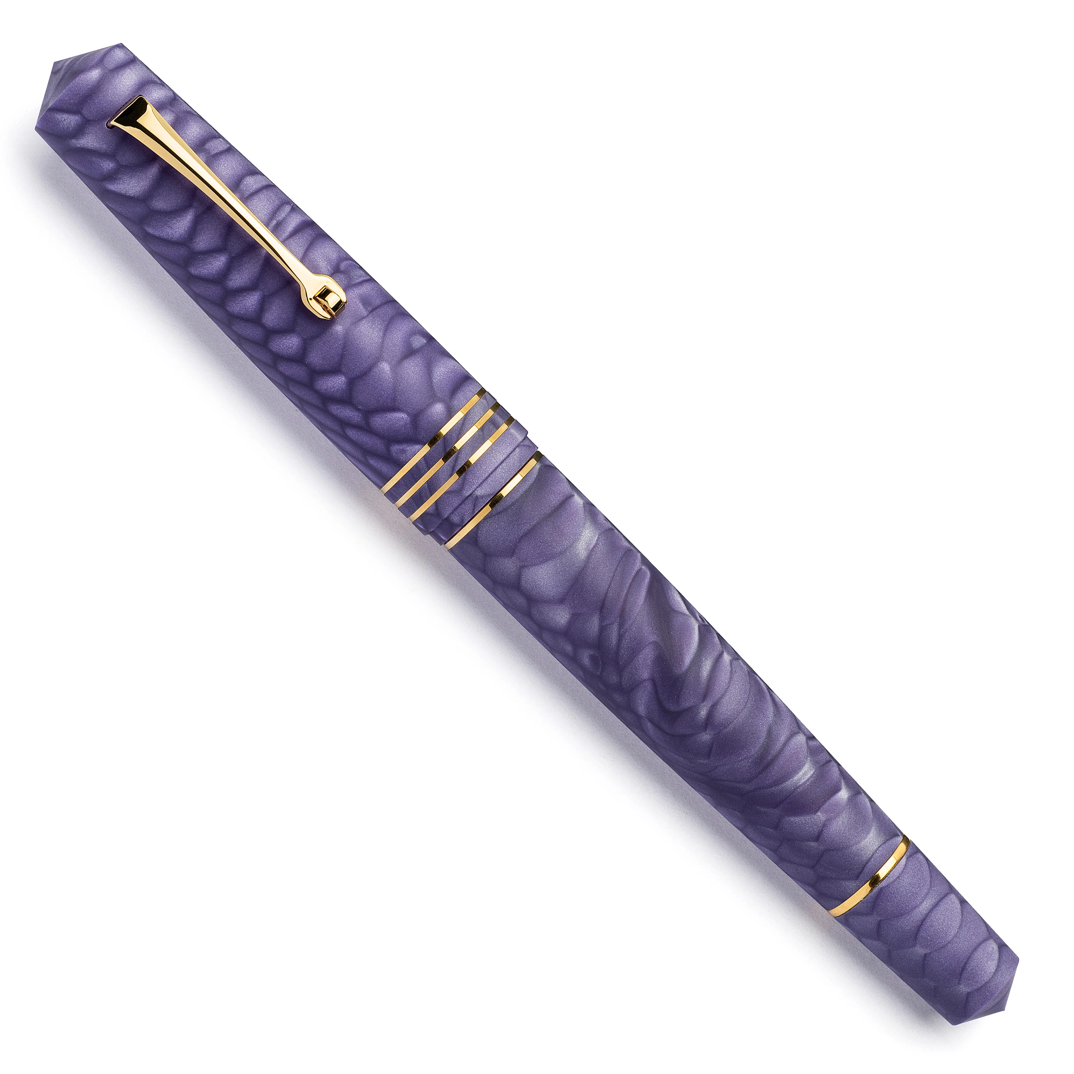 MZG Juma dragon skin Purple - #8 gold nib ROSE gold - Image 2