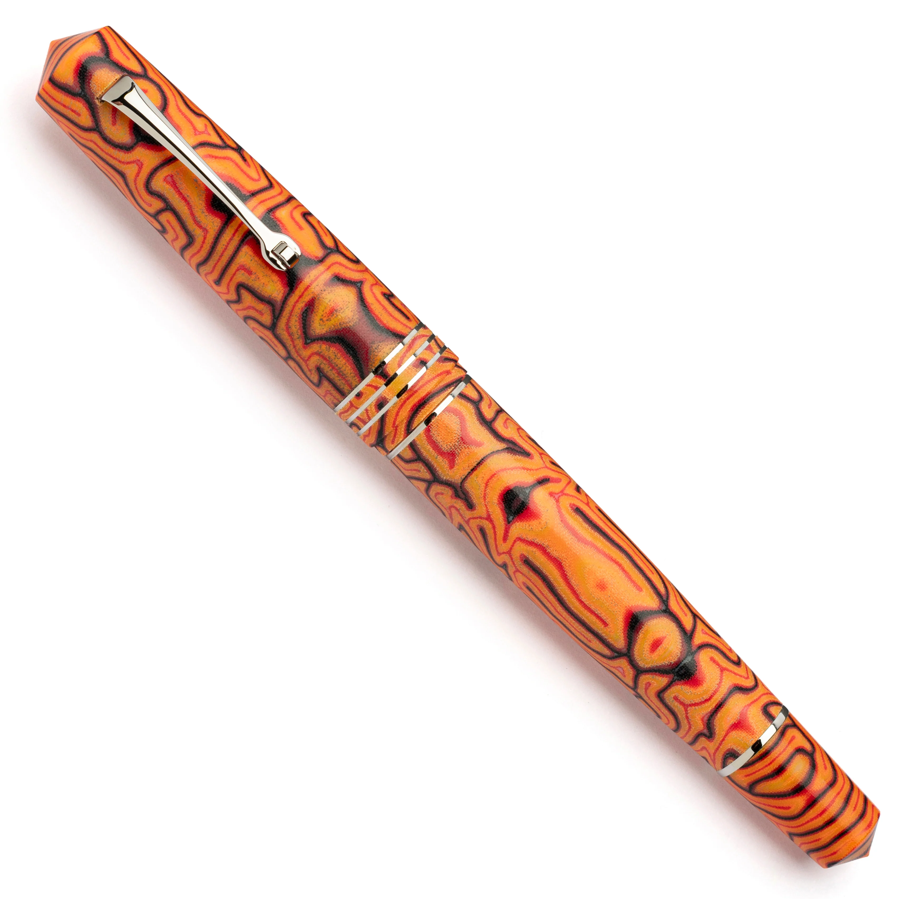 MZG Micarta fiber Pumpkin Titanium nib #8 - Image 2