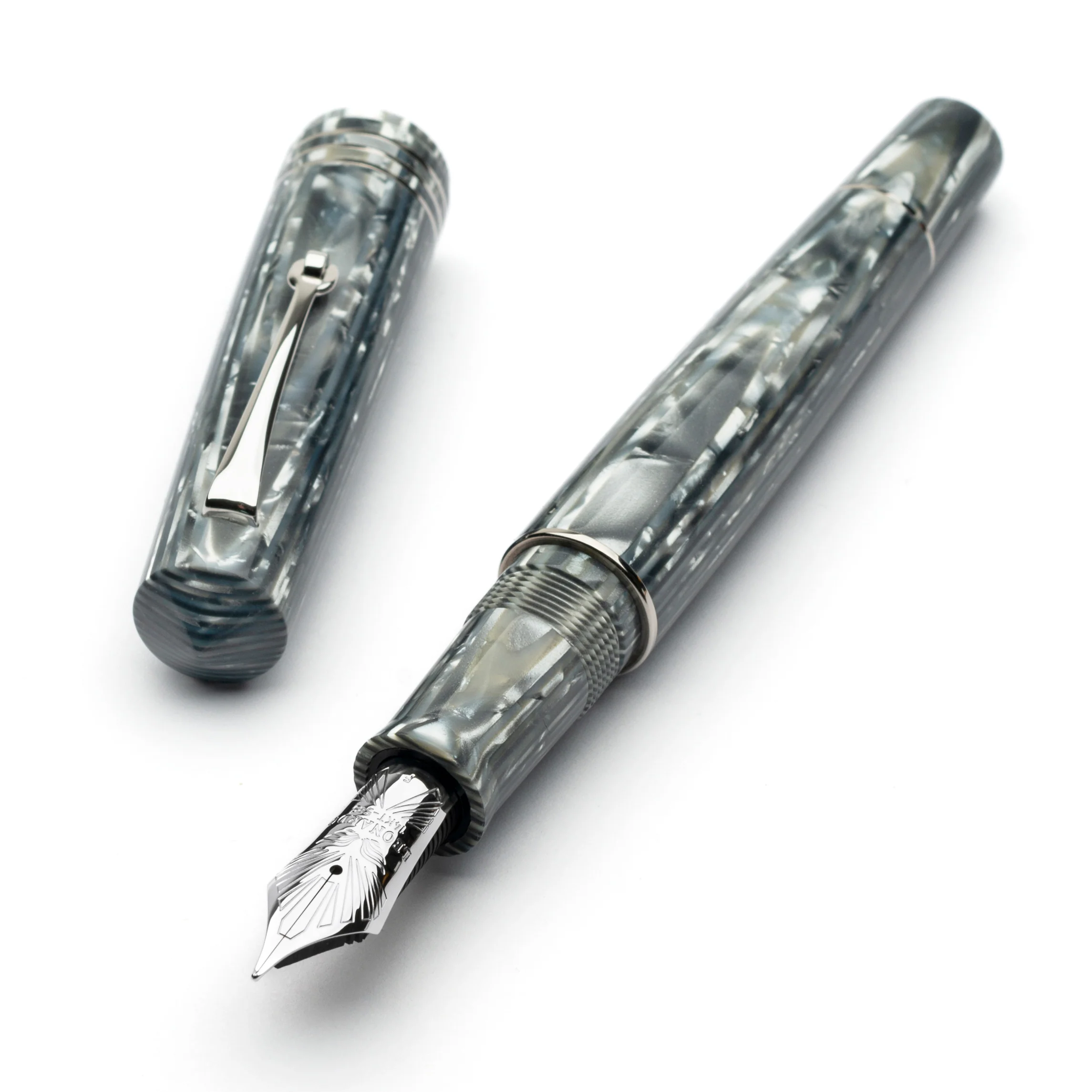 MZG mineral grey celluloid made in house - #8 nib