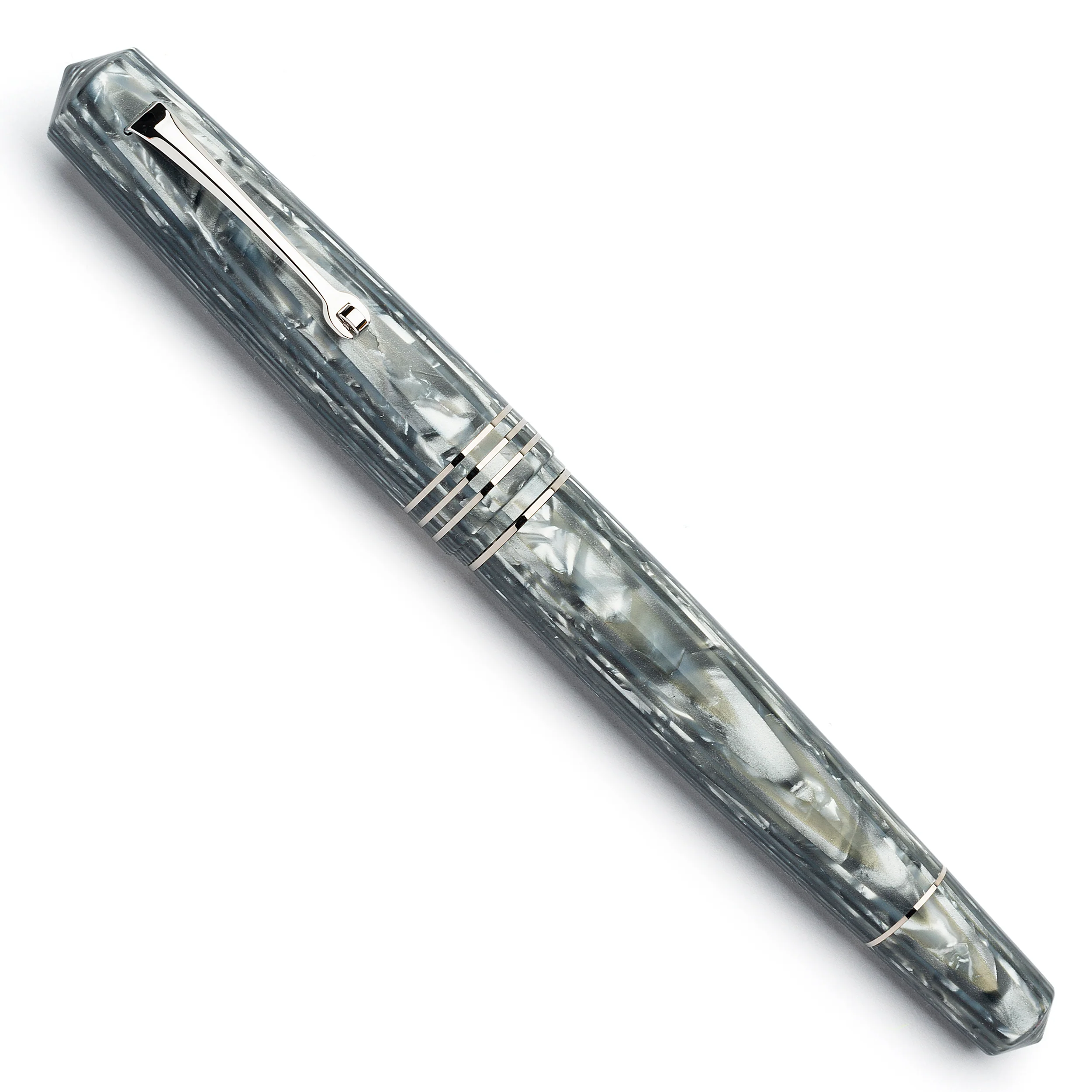 MZG mineral grey celluloid made in house - #8 nib - Image 2