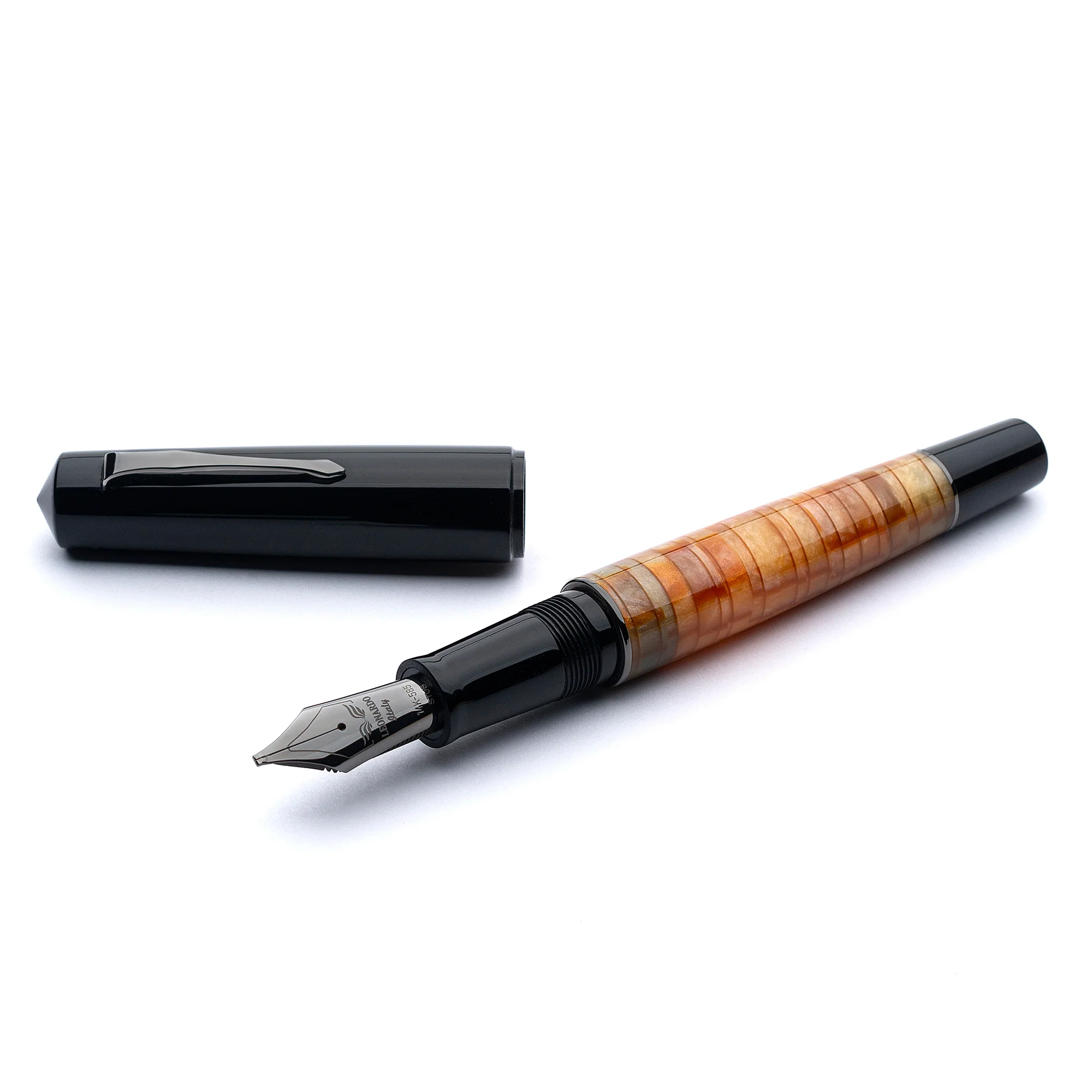 MZG Minimalist black and mosaico celluloid - nib #8 - SOLD OUT
