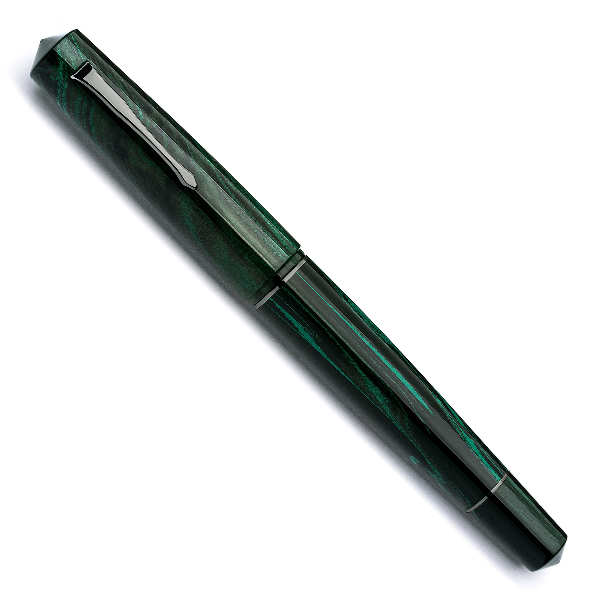 MZG Minimalist black/green ebonite - Gold nib #8 - SOLD OUT - Image 2