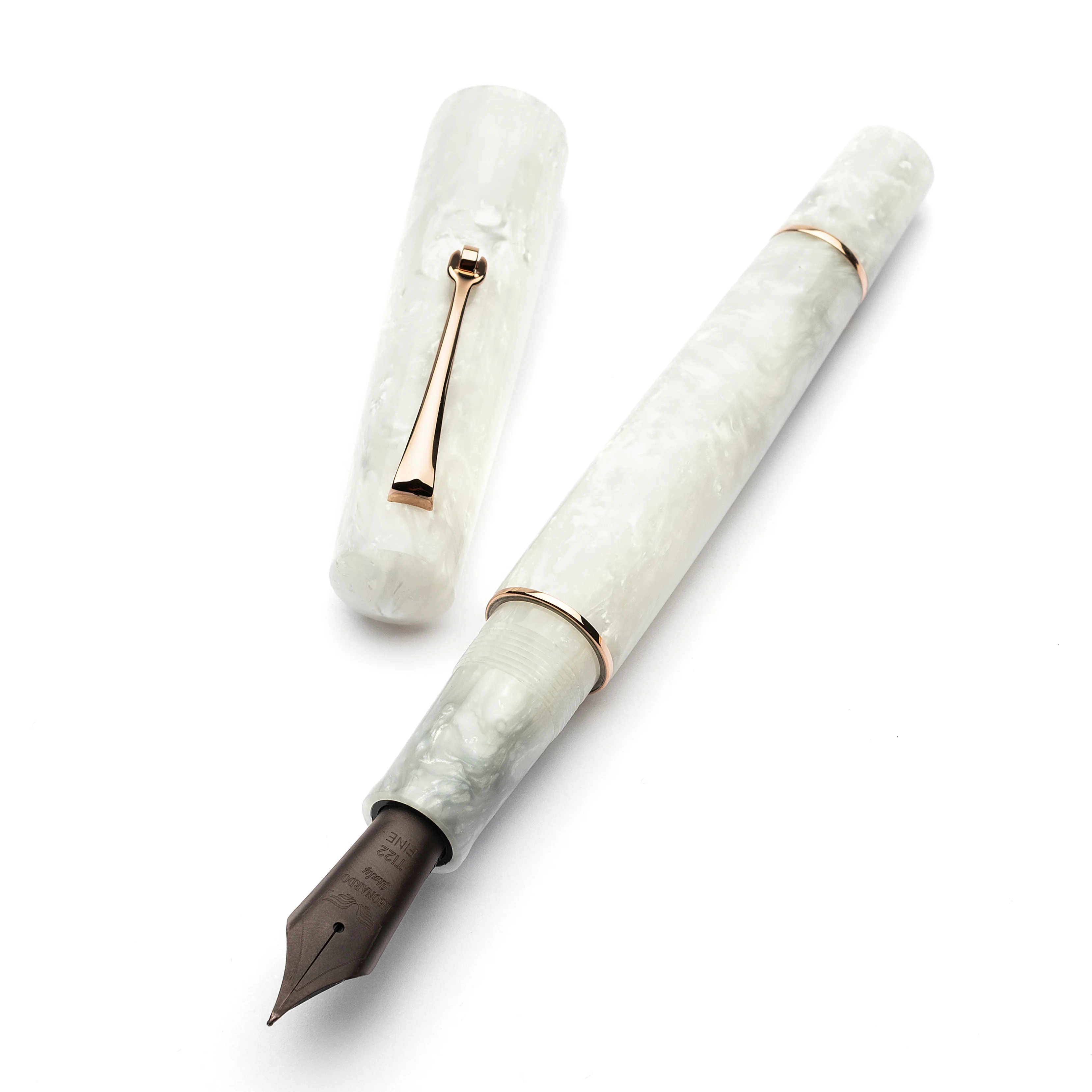 MZG Minimalist Ice resin - Ti22 #8 Titanium nib Chocolate
