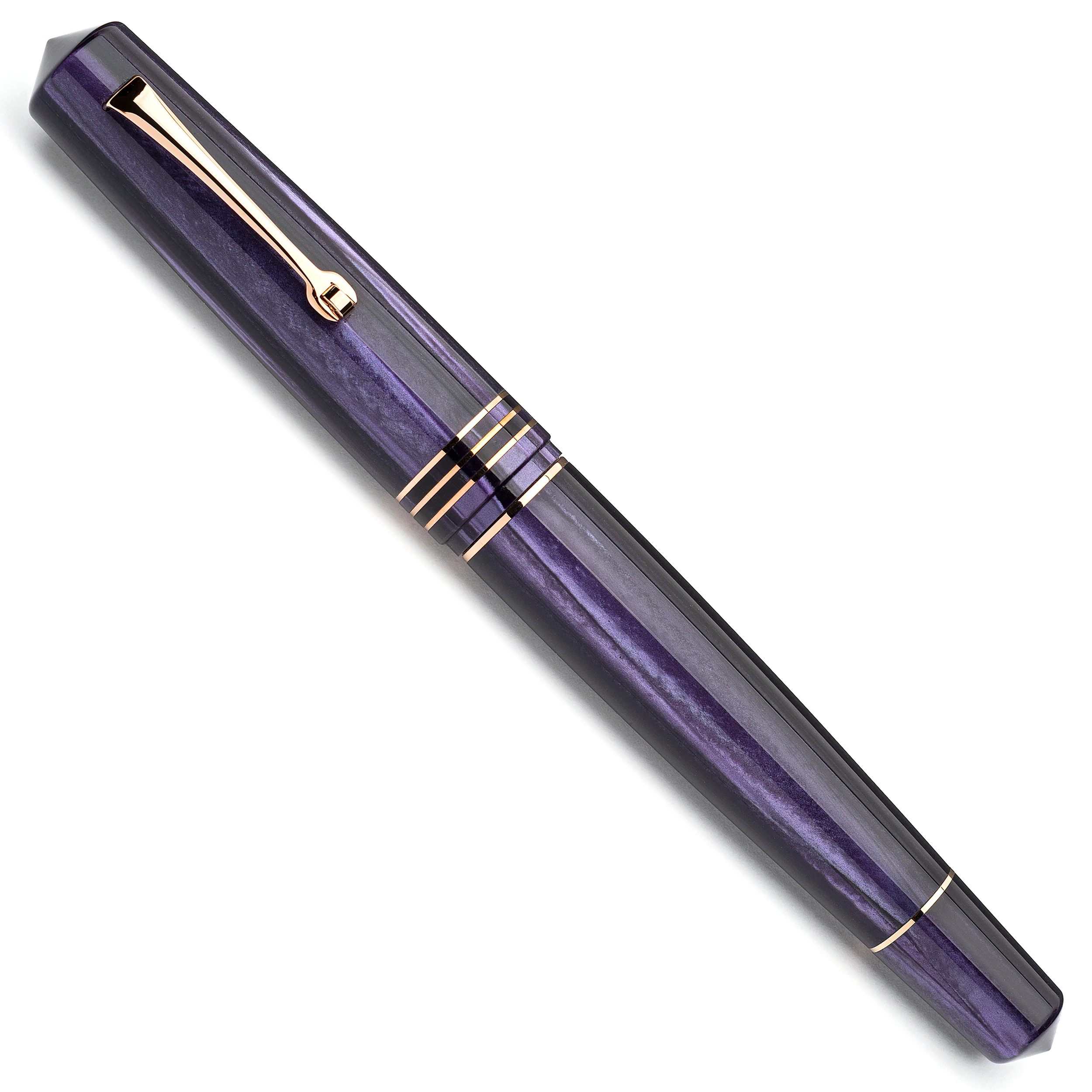 MZG Purple celluloid - #8 la Fenice gold nib SOLD OUT - Image 2