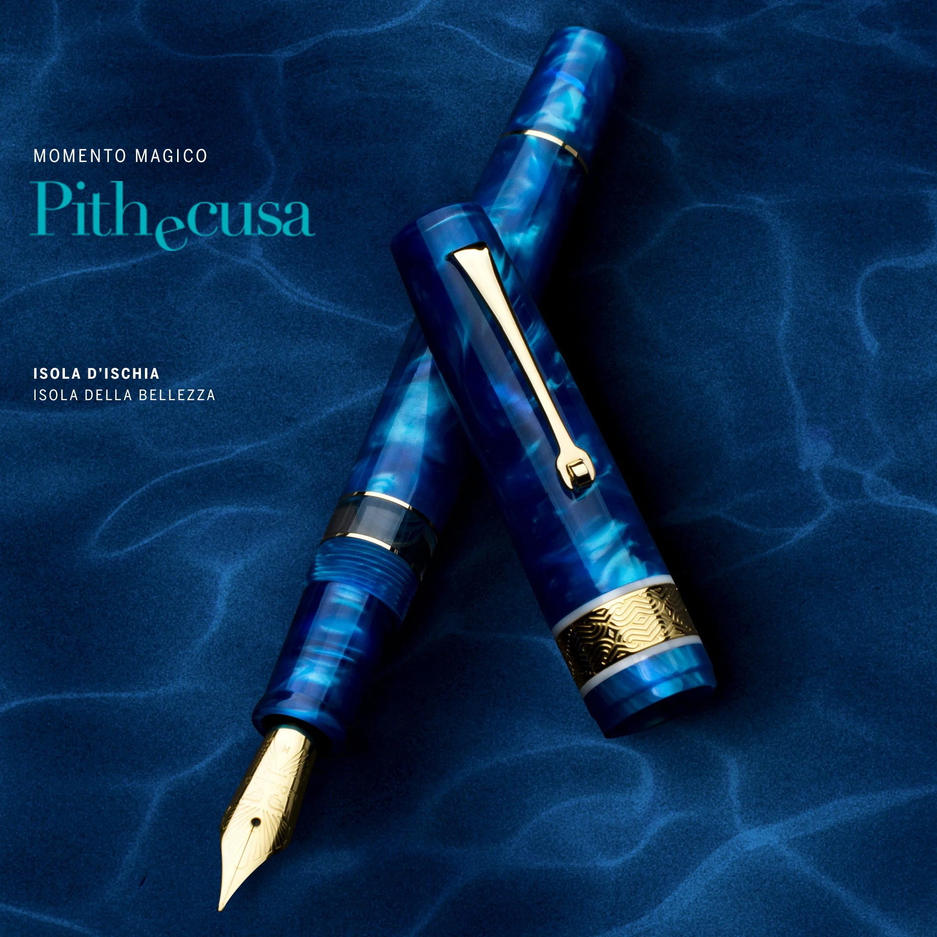 Pithecusa, the Island of beauty - Gold nib - Image 7