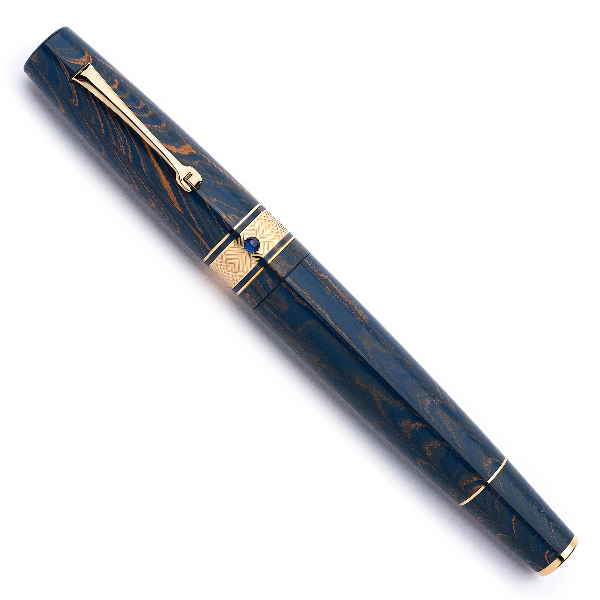 Supernova ebonite "Blue moon" Gold trim SOLD OUT - Image 2