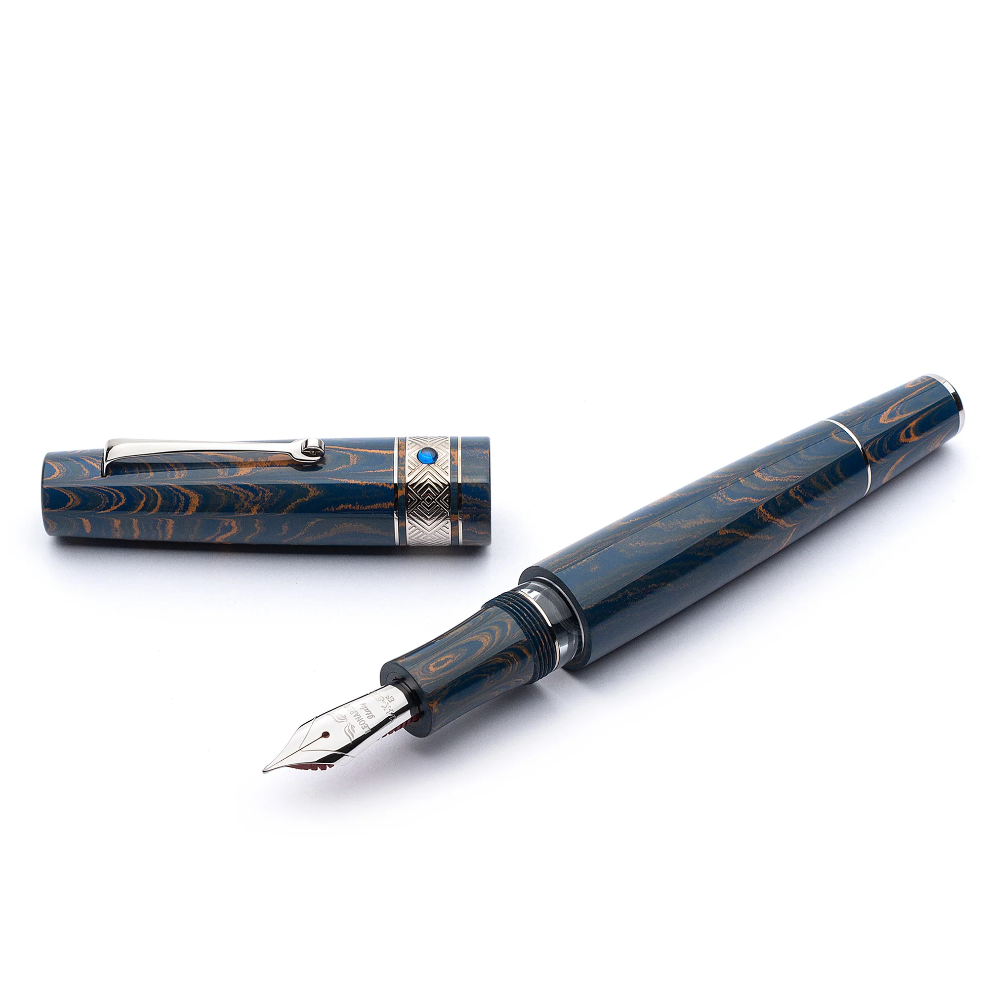 Supernova ebonite "Blue moon" Silver trim SOLD OUT
