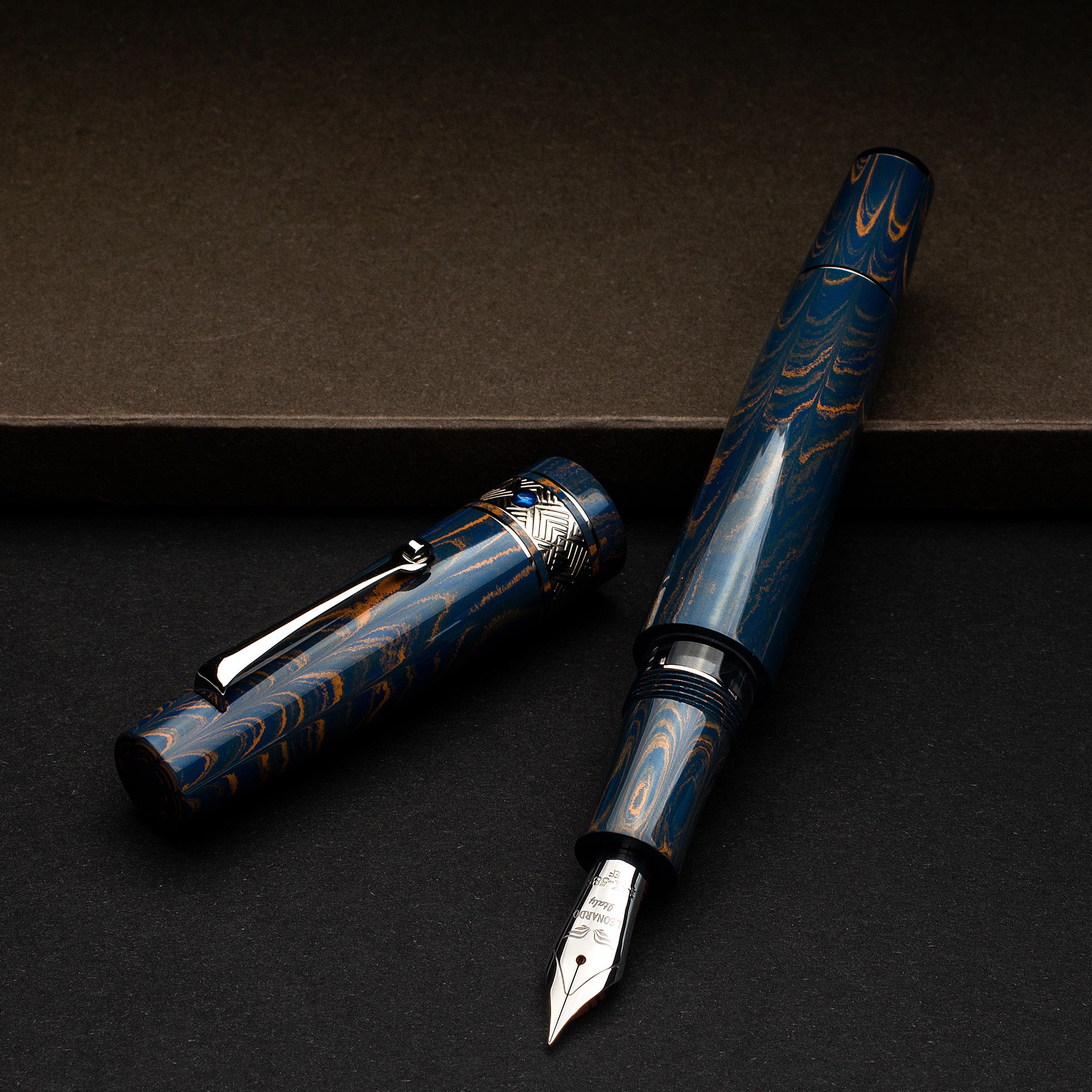 Supernova ebonite "Blue moon" Silver trim SOLD OUT - Image 3