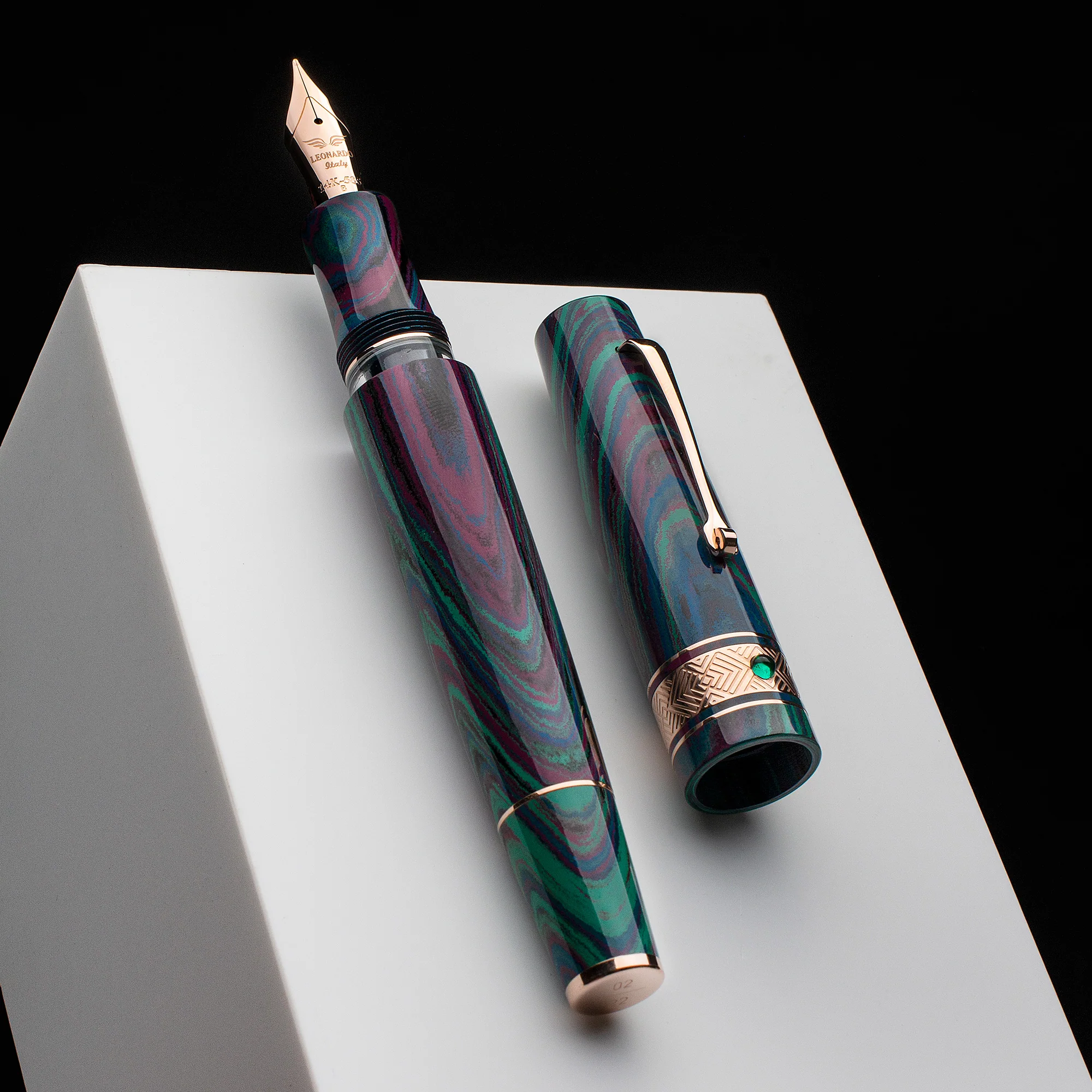 Supernova ebonite "Tropical" Rose gold trim - SOLD OUT - Image 3