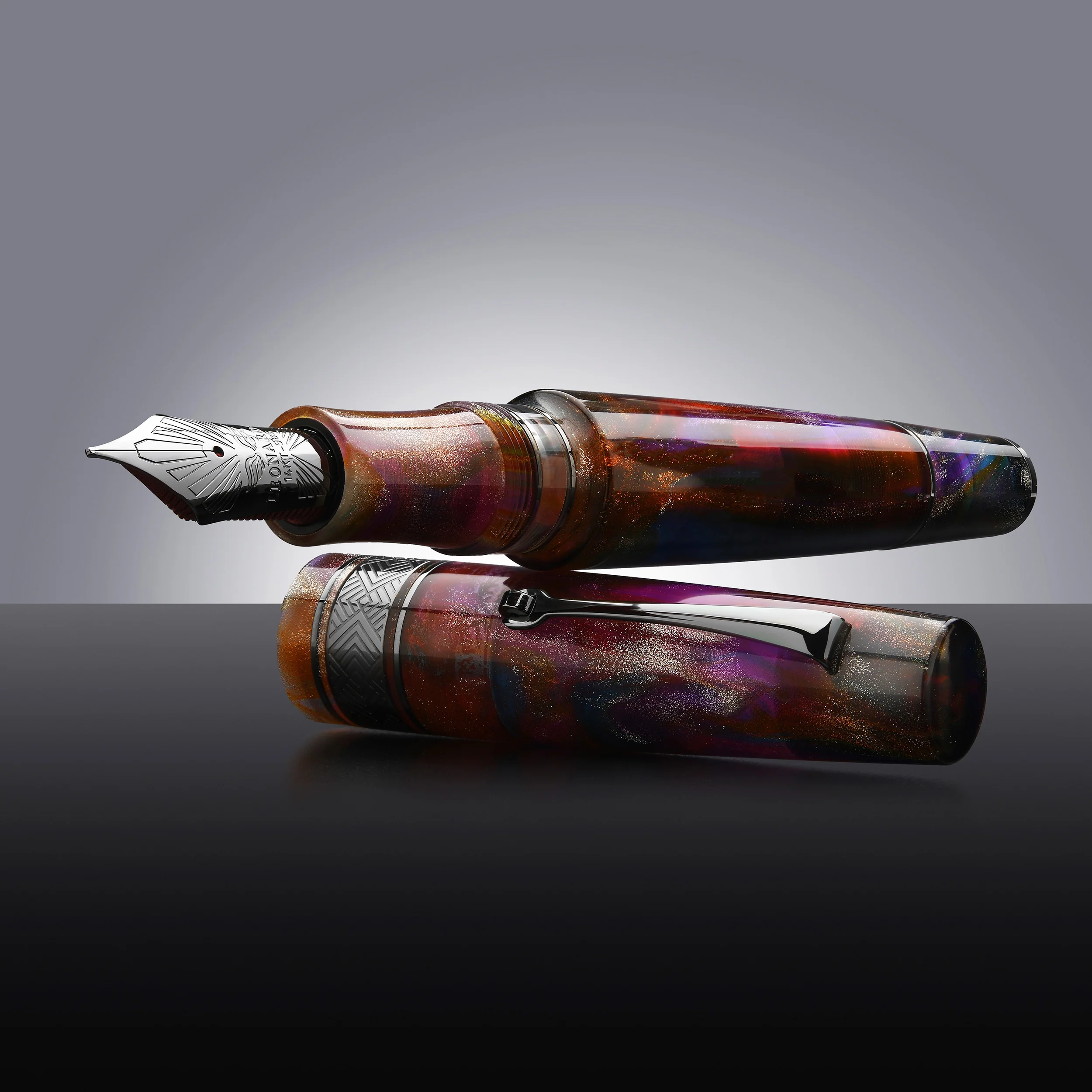 SUPERNOVA PM5 #6 gold nib – Ruthenium trim - Image 4